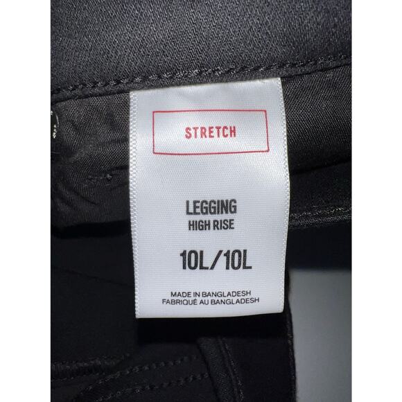 Express women’s NWOT black high rise stretch distressed jean legging - Picture 11 of 11